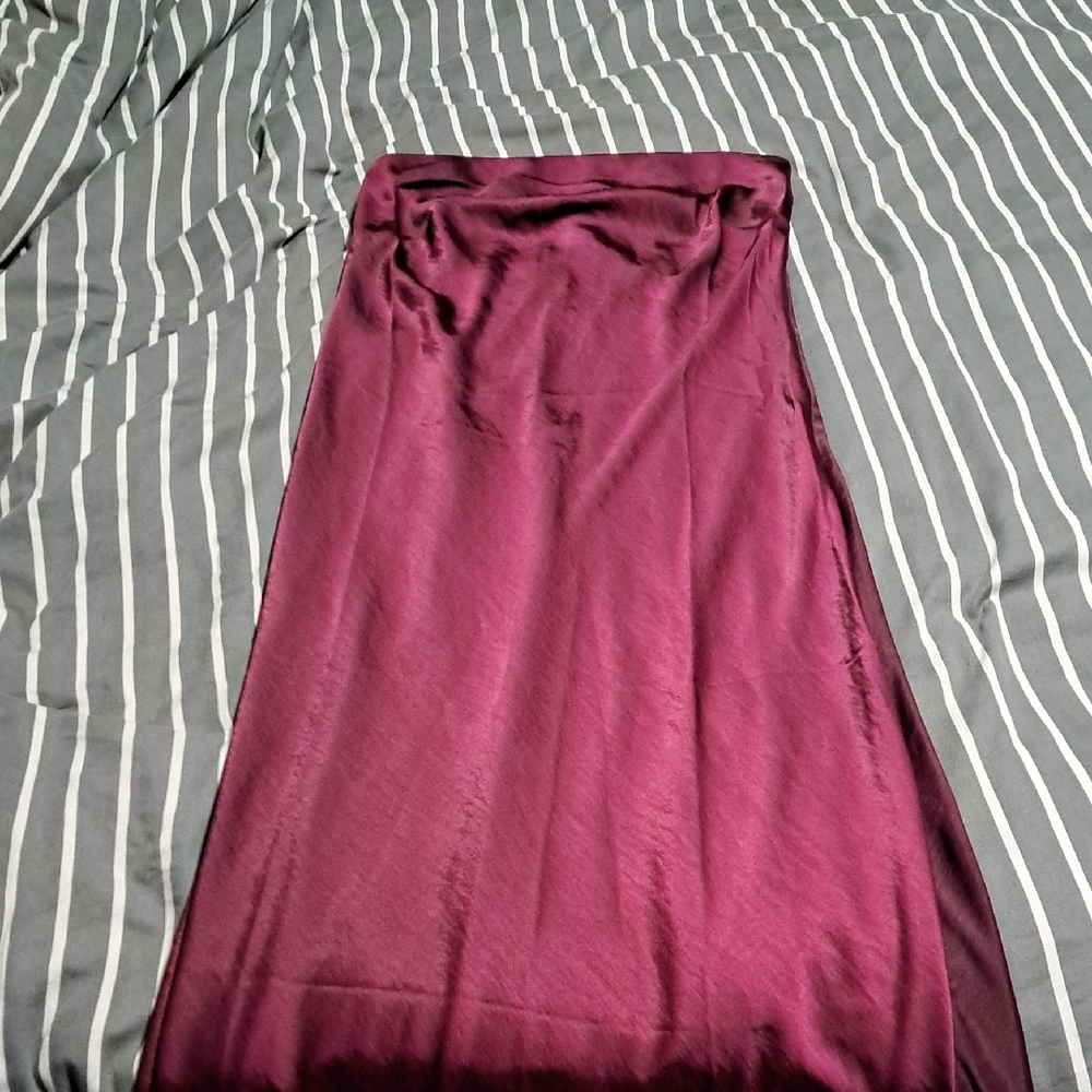 Elegant Purple Women's Strapless Dress